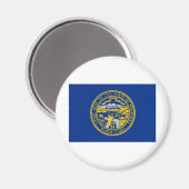 vlag van de staat Nebraska Magneet (Voorkant / Achterkant)