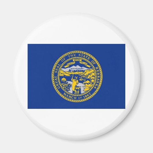 vlag van de staat Nebraska Magneet (Voorkant)