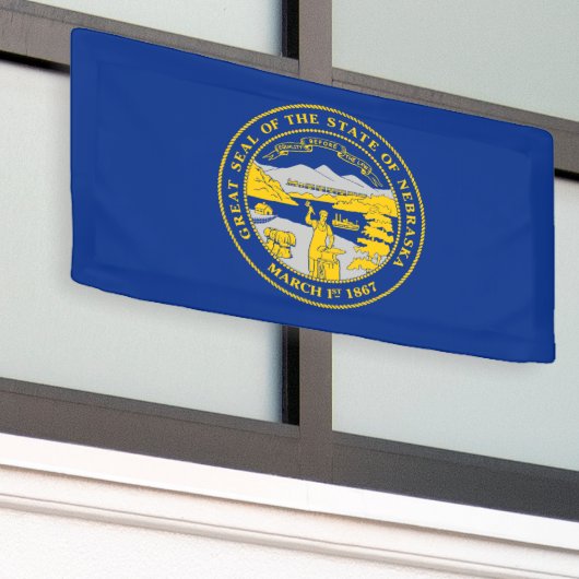 vlag van de staat Nebraska Spandoek (Buitenkant Gebouw)