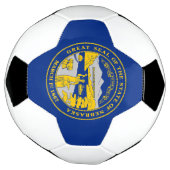 vlag van de staat Nebraska Voetbal (Gedraaid)
