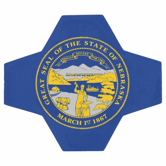 vlag van de staat Nebraska Voetbal (Enkel)