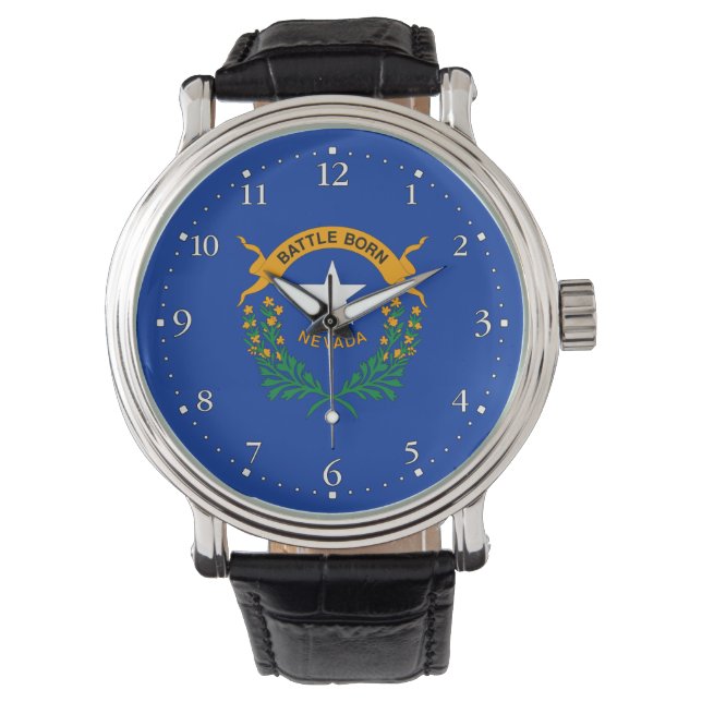 Vlag van de staat Nevada Horloge (Voorkant)