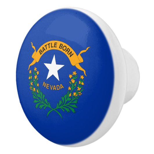 Vlag van de staat Nevada Keramische Knop (Rechts)