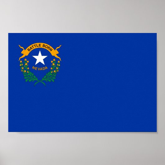 Vlag van de staat Nevada Poster (Voorkant)