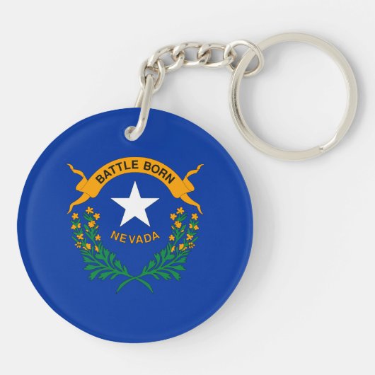 Vlag van de staat Nevada Sleutelhanger (Achterkant)