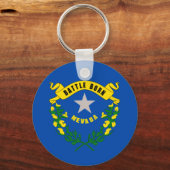 Vlag van de staat Nevada Sleutelhanger (Voorkant)