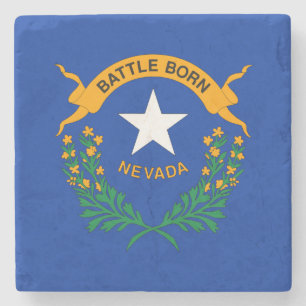 Vlag van de staat Nevada Stenen Onderzetter