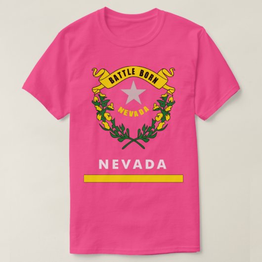 Vlag van de staat Nevada T-shirt (Design voorkant)