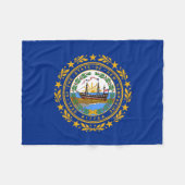 Vlag van de staat New Hampshire Fleece Deken (Voorkant (Horizontaal))