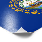 Vlag van de staat New Hampshire Foto Afdruk (Hoek)