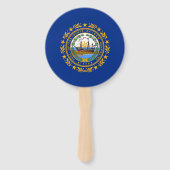 Vlag van de staat New Hampshire Handwaaier (Achterkant)