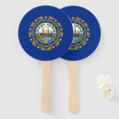 Vlag van de staat New Hampshire Handwaaier (Voorkant en achterkant)