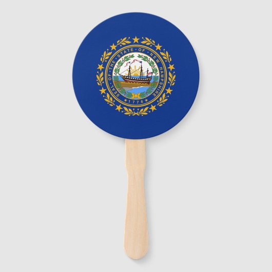 Vlag van de staat New Hampshire Handwaaier (Voorkant)