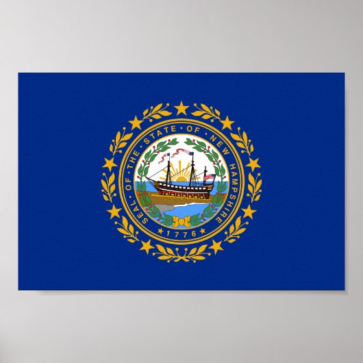 Vlag van de staat New Hampshire Poster (Voorkant)
