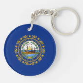 Vlag van de staat New Hampshire Sleutelhanger (Achterkant)