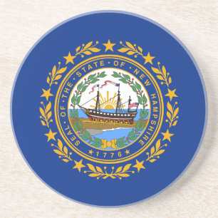 Vlag van de staat New Hampshire Zandsteen Onderzetter
