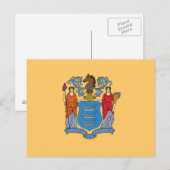 Vlag van de staat New Jersey Briefkaart (Voorkant / Achterkant)