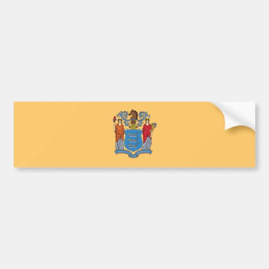 Vlag van de staat New Jersey Bumpersticker (Voorkant)