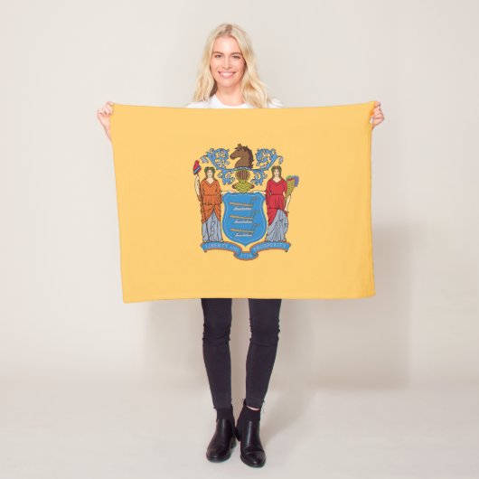 Vlag van de staat New Jersey Fleece Deken (In situ)