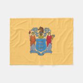 Vlag van de staat New Jersey Fleece Deken (Voorkant (Horizontaal))