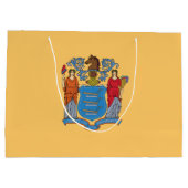Vlag van de staat New Jersey Groot Cadeauzakje (Achterkant)