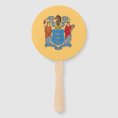 Vlag van de staat New Jersey Handwaaier (Achterkant)