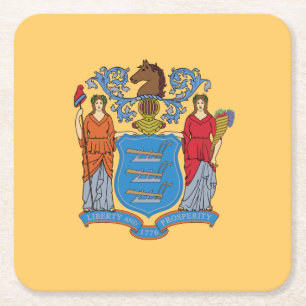 Vlag van de staat New Jersey Kartonnen Onderzetters