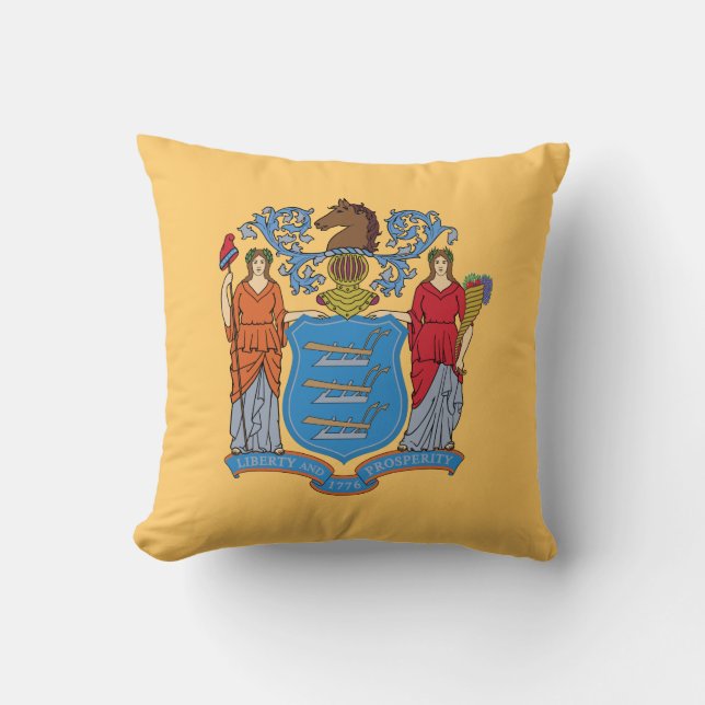 Vlag van de staat New Jersey Kussen (Voorkant)