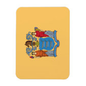 Vlag van de staat New Jersey Magneet (Verticaal)