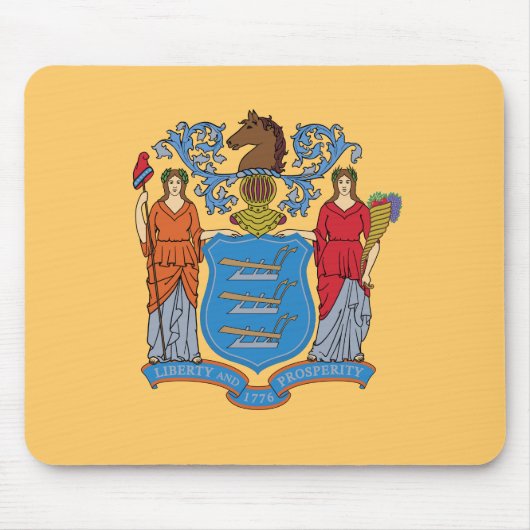 Vlag van de staat New Jersey Muismat (Voorkant)