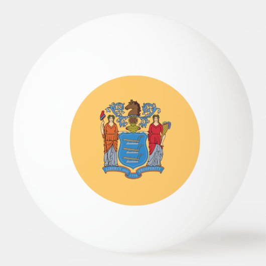 Vlag van de staat New Jersey Pingpongbal (Voorkant)