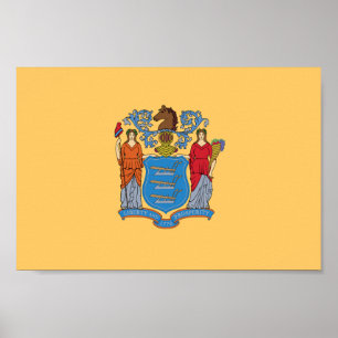 Vlag van de staat New Jersey Poster