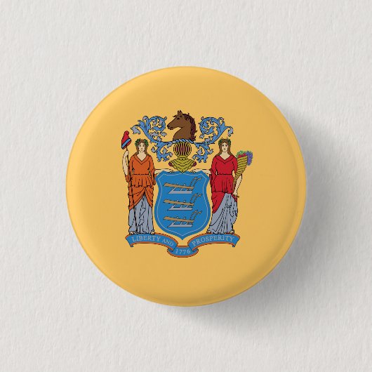 Vlag van de staat New Jersey Ronde Button 3,2 Cm (Voorkant)
