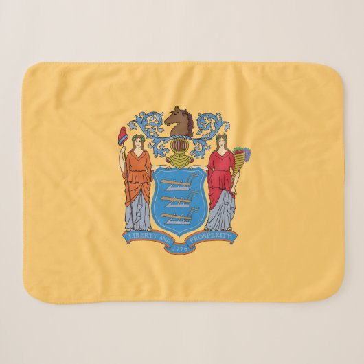 Vlag van de staat New Jersey Sherpa Deken (Voorkant (horizontaal))