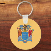 Vlag van de staat New Jersey Sleutelhanger (Voorkant)