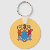 Vlag van de staat New Jersey Sleutelhanger (Achterkant)