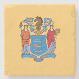 Vlag van de staat New Jersey Stenen Onderzetter