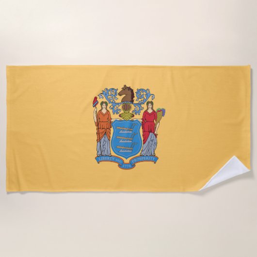 Vlag van de staat New Jersey Strandlaken (Voorkant)