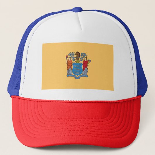 Vlag van de staat New Jersey Trucker Pet (Voorkant)
