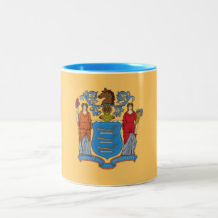 Vlag van de staat New Jersey Tweekleurige Koffiemok