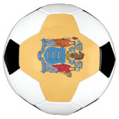 Vlag van de staat New Jersey Voetbal (Gedraaid)