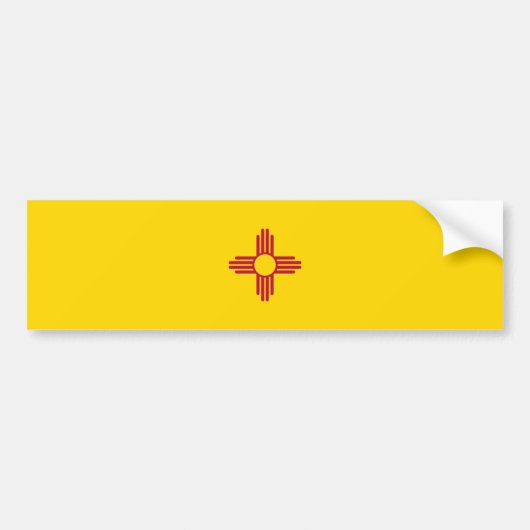 Vlag van de staat New Mexico Bumpersticker (Voorkant)