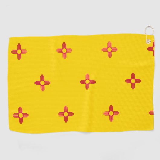 Vlag van de staat New Mexico Golfhanddoek (Horizontaal)