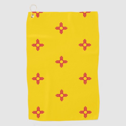 Vlag van de staat New Mexico Golfhanddoek (Voorkant)