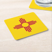 Vlag van de staat New Mexico Kartonnen Onderzetters (Schuin)
