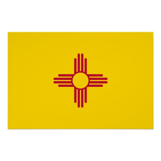 Vlag van de staat New Mexico Perfect Poster (Voorkant)