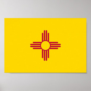 Vlag van de staat New Mexico Poster
