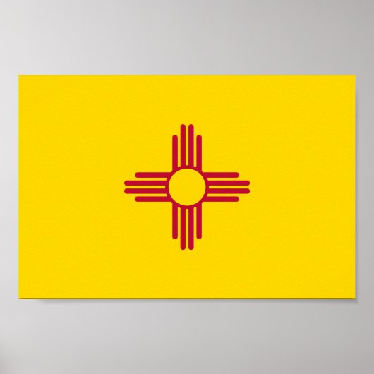 Vlag van de staat New Mexico Poster (Voorkant)