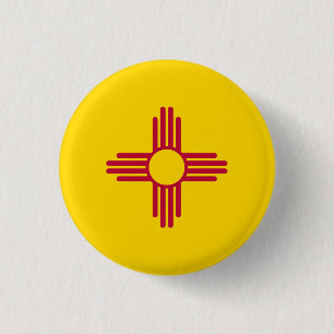 Vlag van de staat New Mexico Ronde Button 3,2 Cm