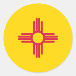 Vlag van de staat New Mexico Ronde Sticker